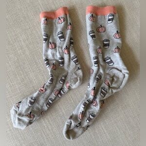 J. Crew Fall Autumn Pumpkin Spice Latte Socks